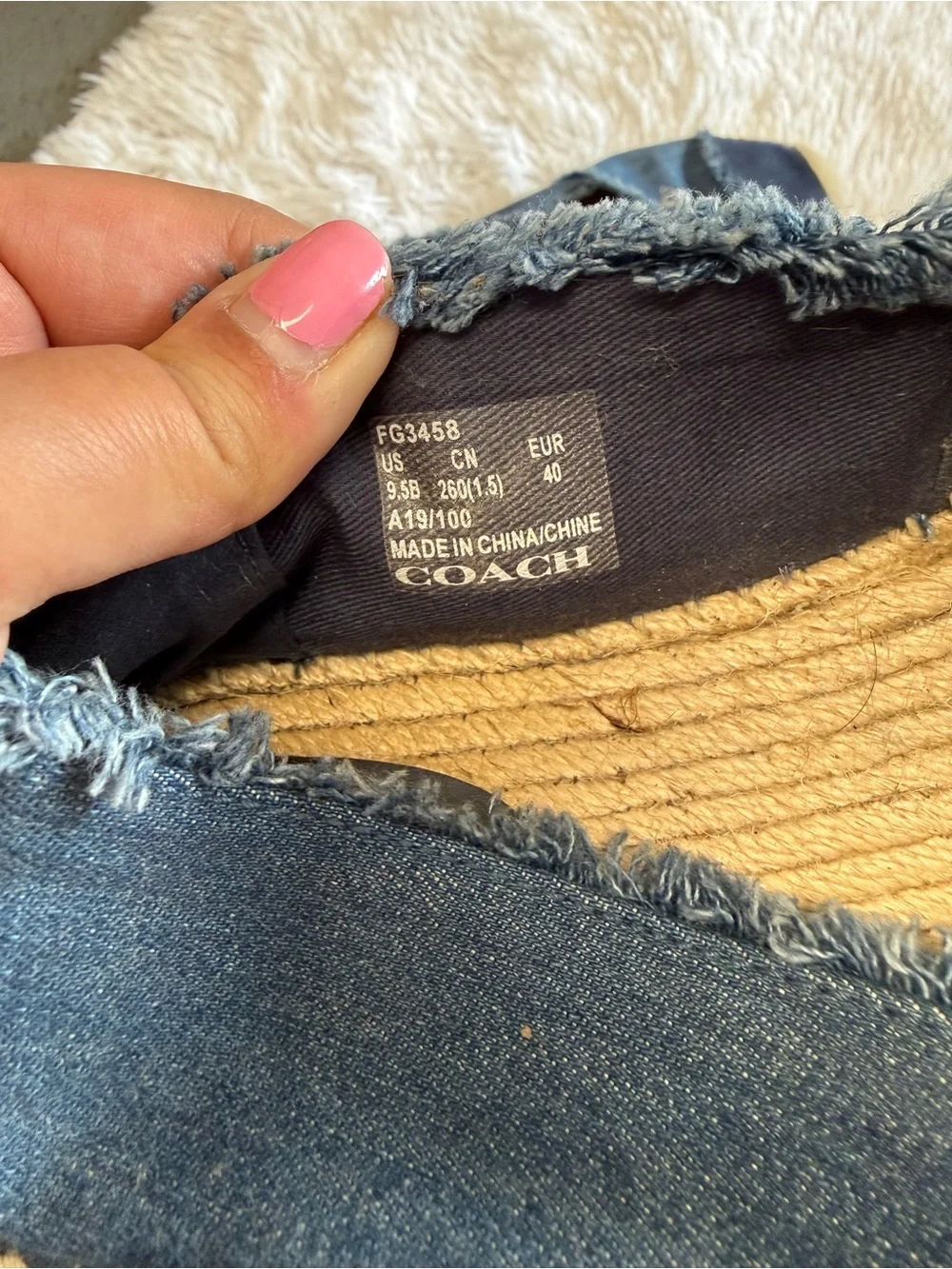 Coach Two-Tone Denim Espadrille